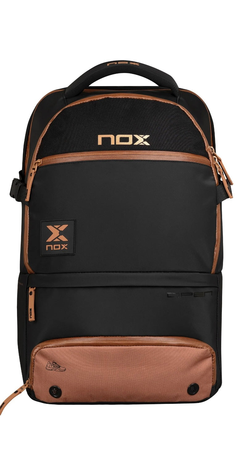 NOX LUXURY OPEN Padel Hátizsák - Black/Brown