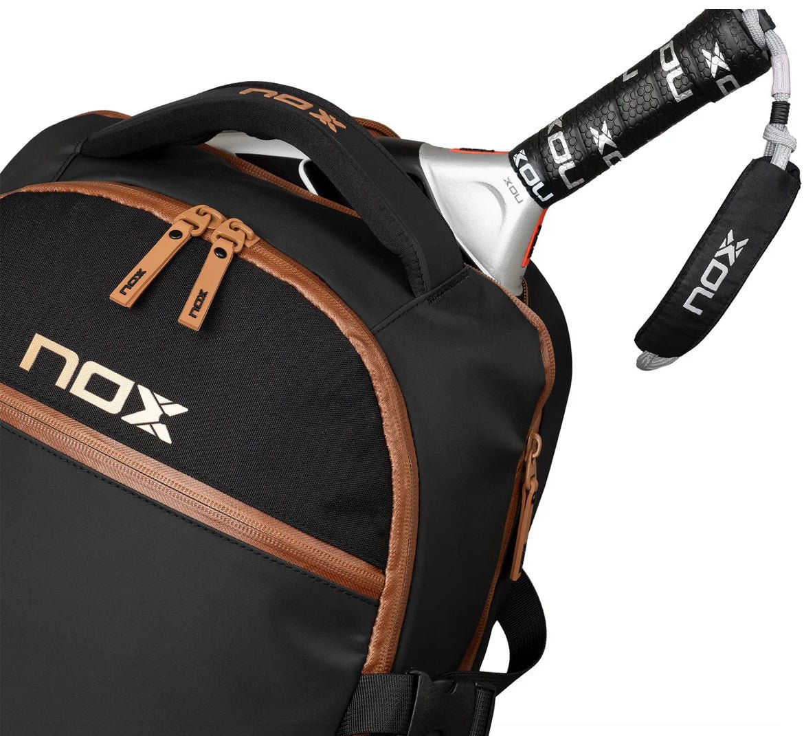 NOX LUXURY OPEN Padel Hátizsák - Black/Brown - Padel 4 All