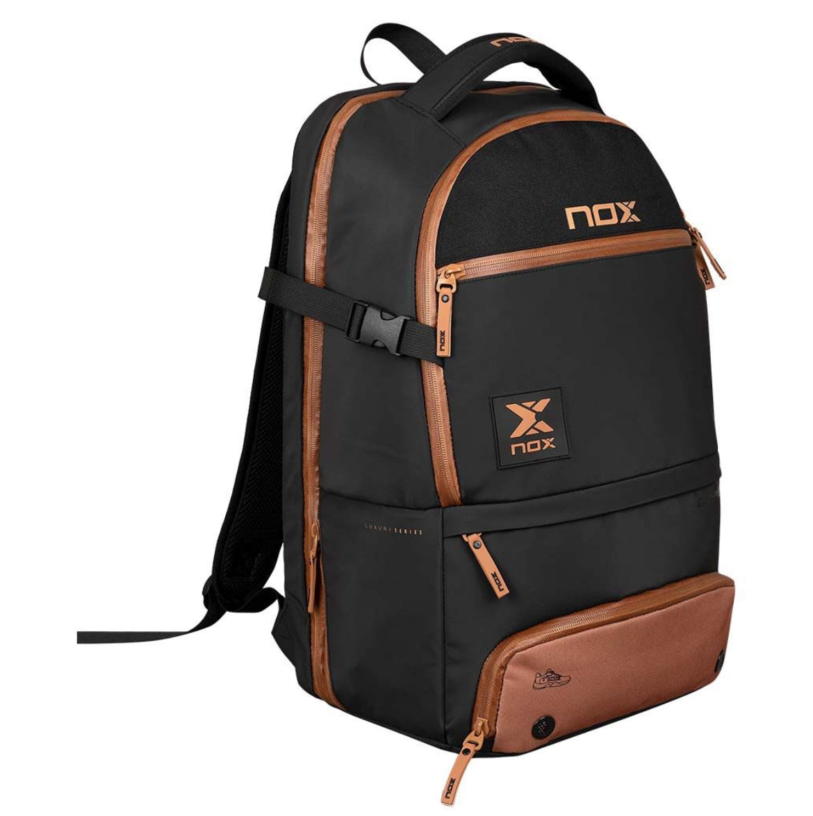 NOX LUXURY OPEN Padel Hátizsák - Black/Brown
