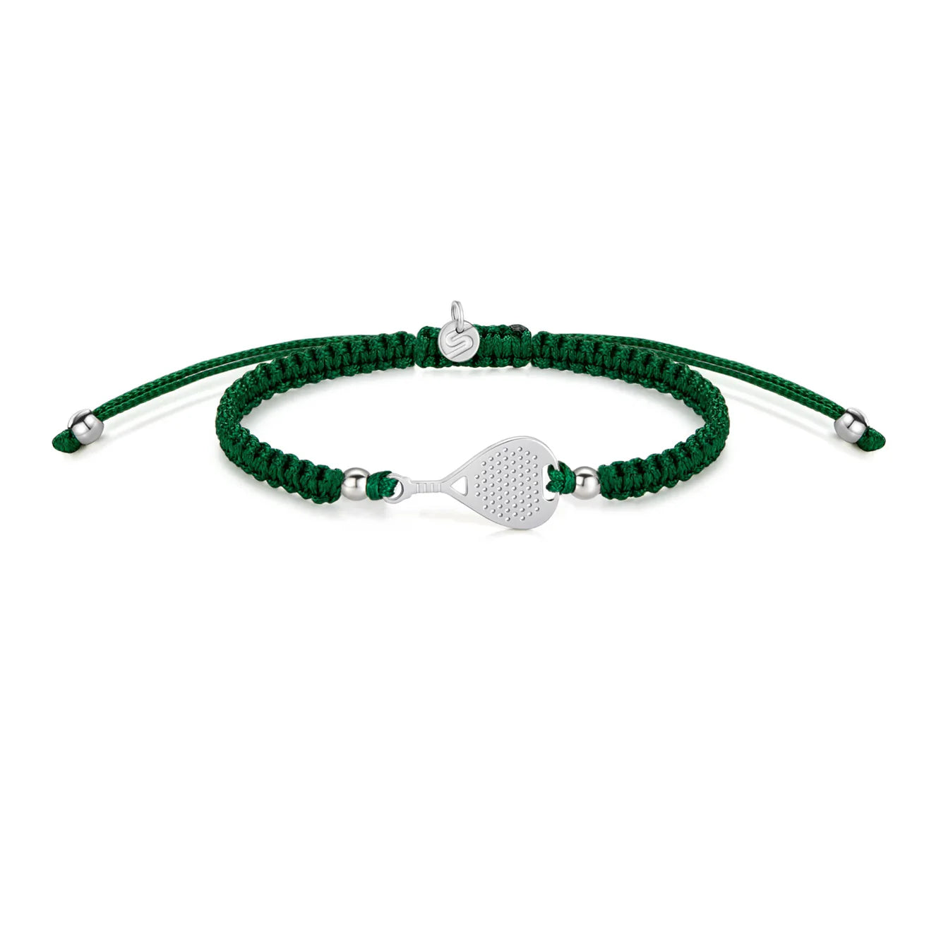 Sailbrace Silver Padel Sötét Zöld Fonott Karkötő