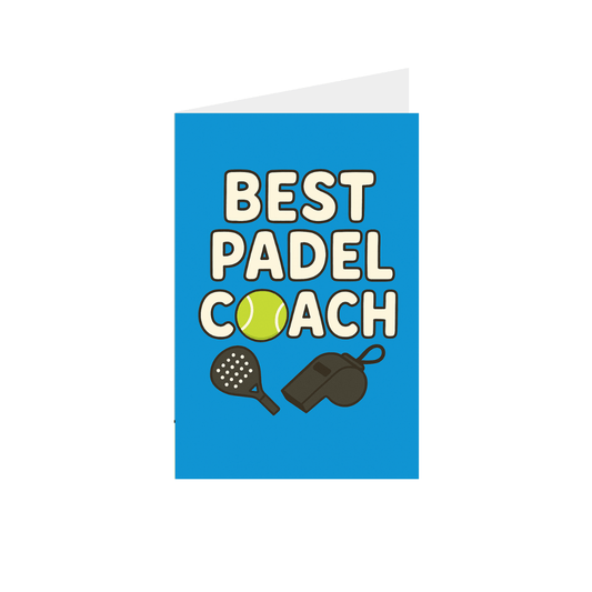 Padeles Ajándékkísérő Kártya Borítékkal - Padel Coach - Padel 4 All