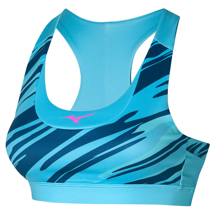 MIZUNO Alpha Graphic Női Sportmelltartó - Kék - Padel 4 All