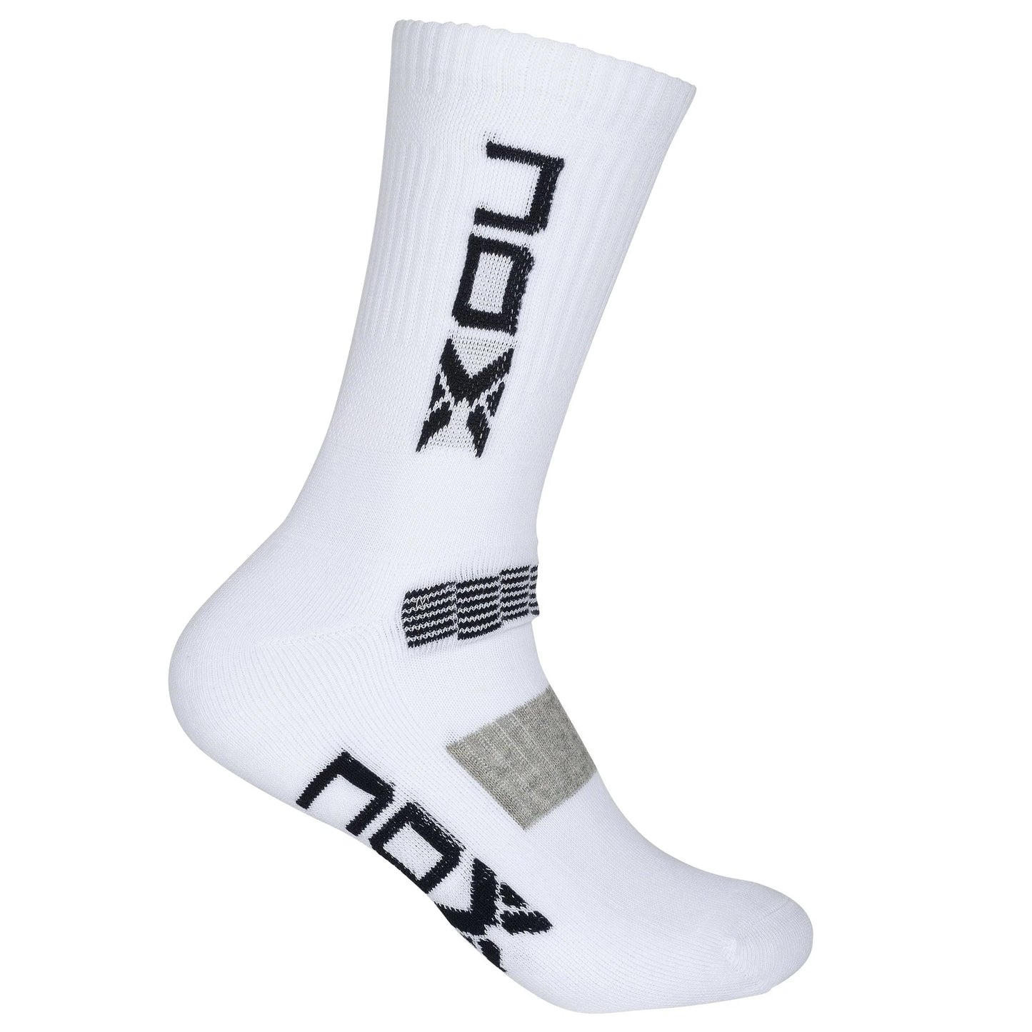NOX Magasszárú Sportzokni White/Blue Logo - Padel 4 All