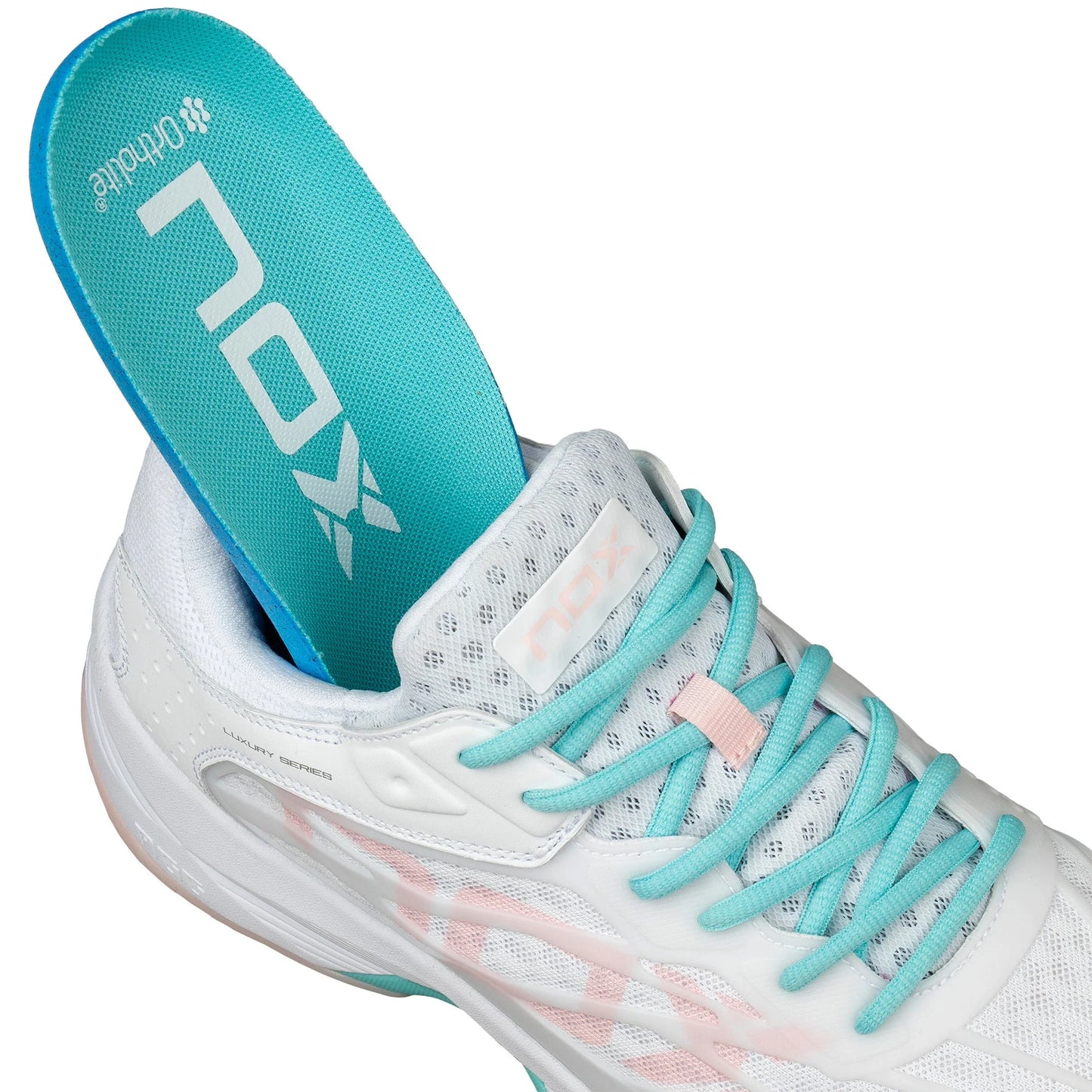 NOX AT10 LUX Padel Cipő - White/Potpurri - Padel 4 All