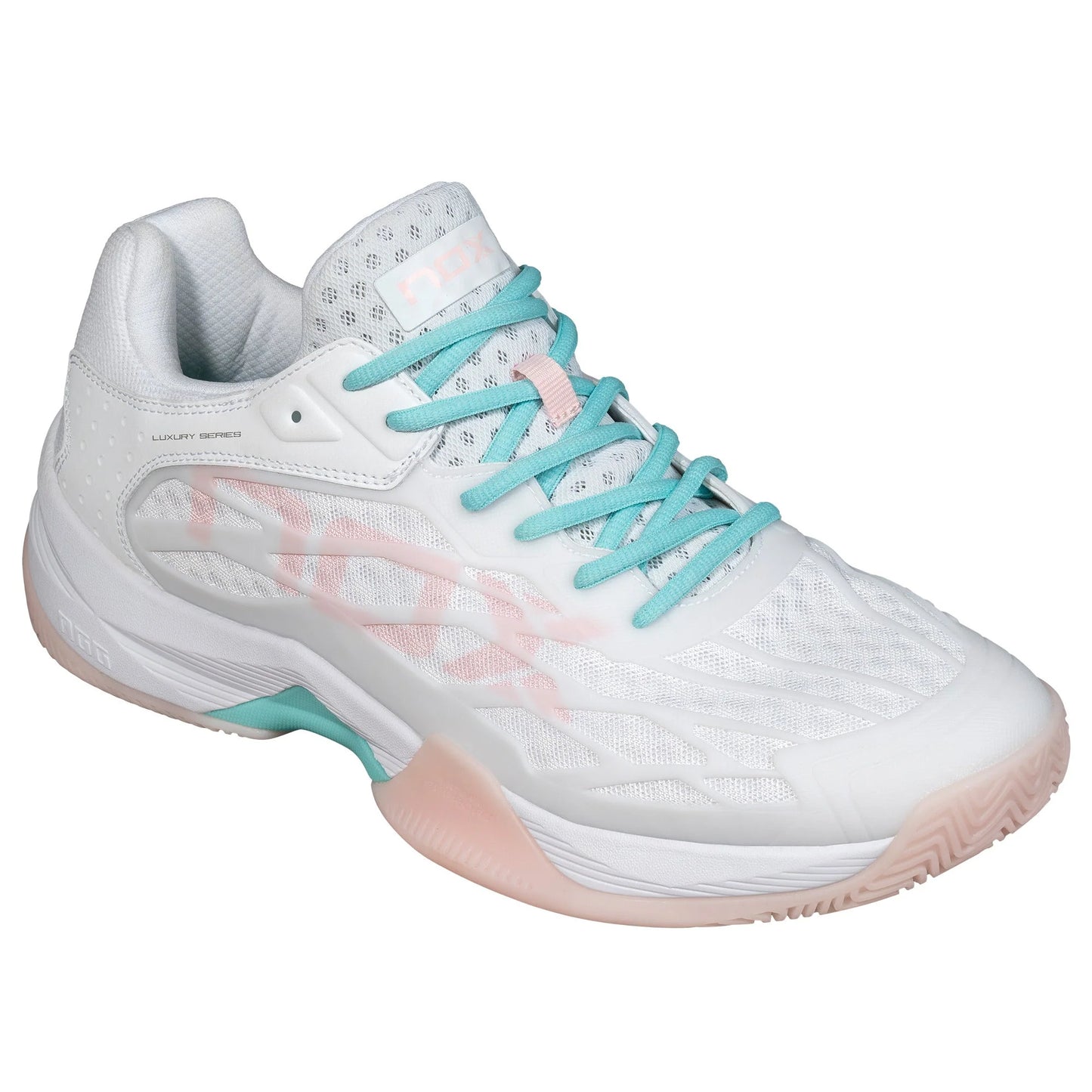 NOX AT10 LUX Padel Cipő - White/Potpurri - Padel 4 All