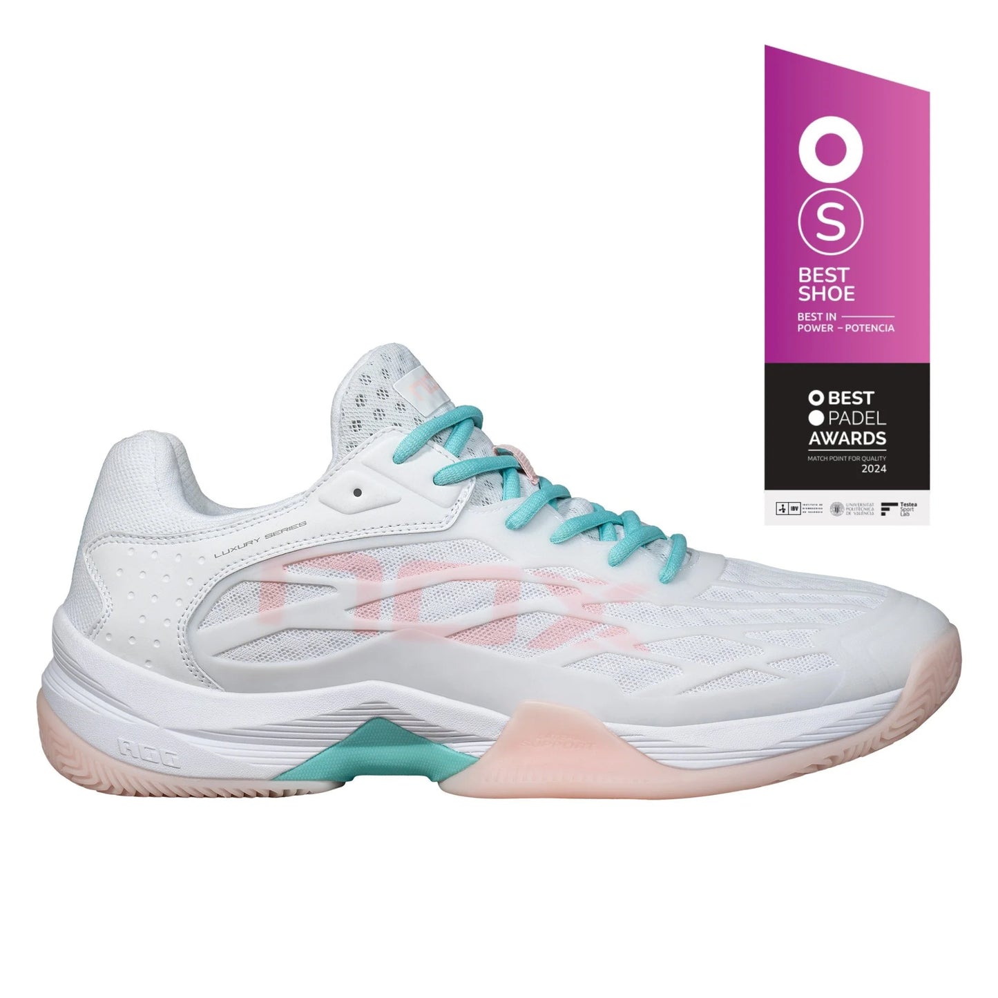 NOX AT10 LUX Padel Cipő - White/Potpurri - Padel 4 All
