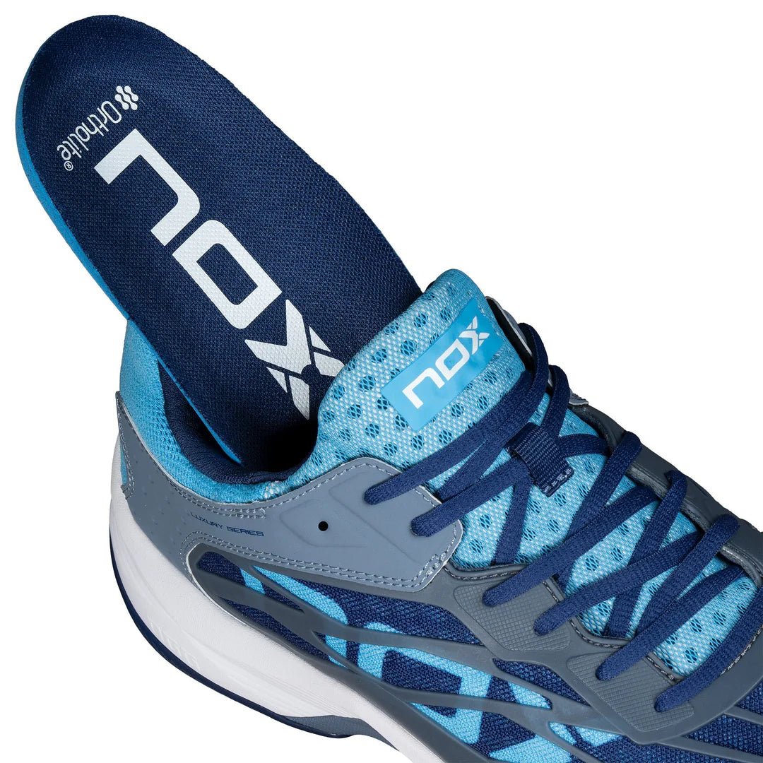 NOX AT10 LUX Padel Cipő - Stone/Bonnie Blue - Padel 4 All