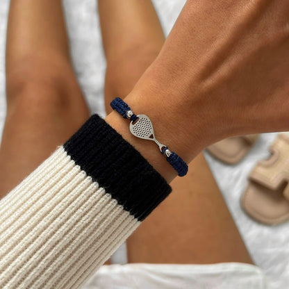 Sailbrace Silver Padel Kék Fonott Karkötő