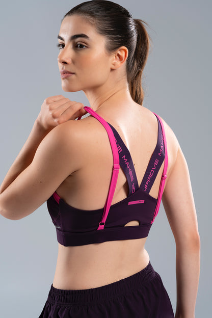 NOX Női Sportmelltartó - Deep Purple