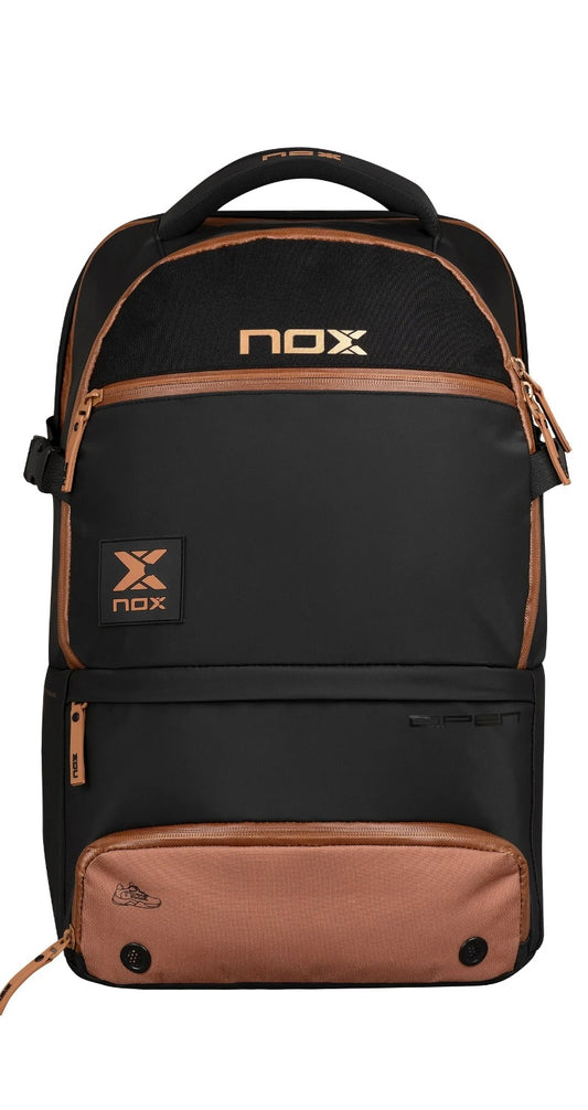 NOX LUXURY OPEN Padel Hátizsák - Black/Brown