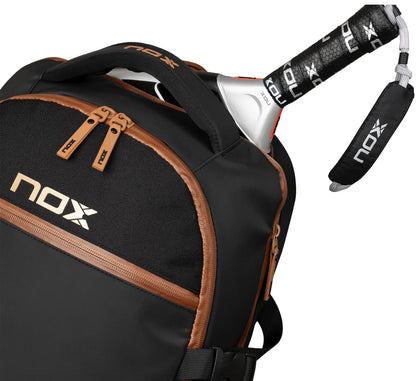 NOX LUXURY OPEN Padel Hátizsák - Black/Brown