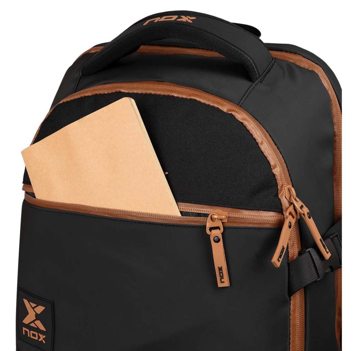 NOX LUXURY OPEN Padel Hátizsák - Black/Brown