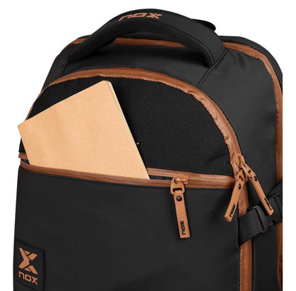 NOX LUXURY OPEN Padel Hátizsák - Black/Brown