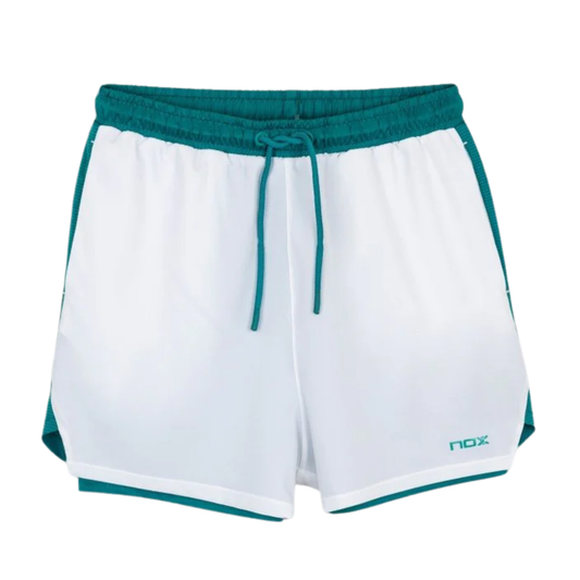 NOX PRO Férfi Sport Short - White/Ivy Green