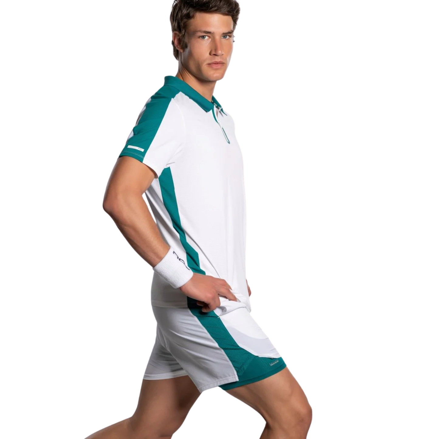 NOX PRO Férfi Sport Short - White/Ivy Green