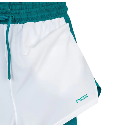 NOX PRO Férfi Sport Short - White/Ivy Green