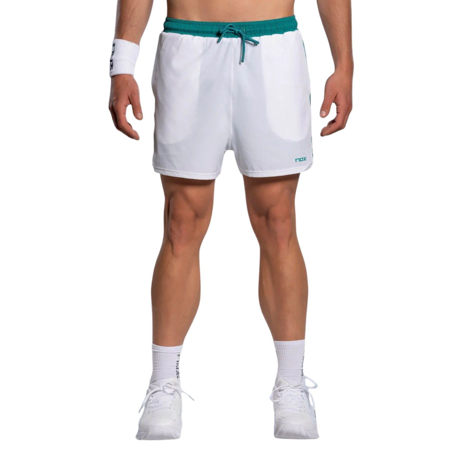 NOX PRO Férfi Sport Short - White/Ivy Green