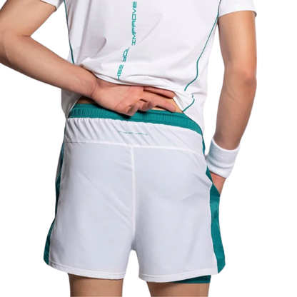 NOX PRO Férfi Sport Short - White/Ivy Green