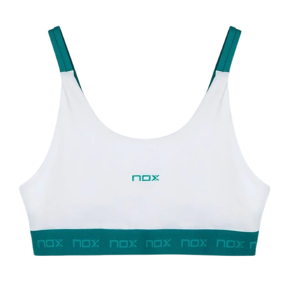 NOX PRO Női Sportmelltartó - White/Ivy Green