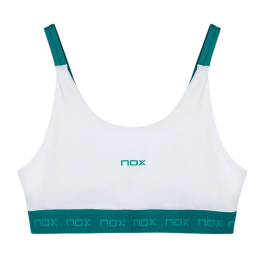 NOX PRO Női Sportmelltartó - White/Ivy Green