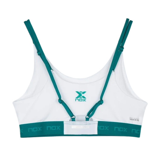 NOX PRO Női Sportmelltartó - White/Ivy Green