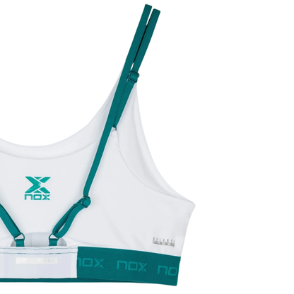NOX PRO Női Sportmelltartó - White/Ivy Green