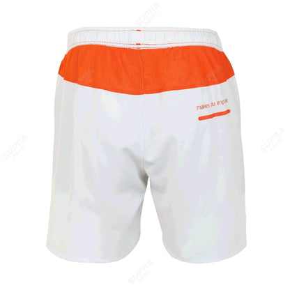 NOX TEAM Férfi Sport Short - Fehér Narancs