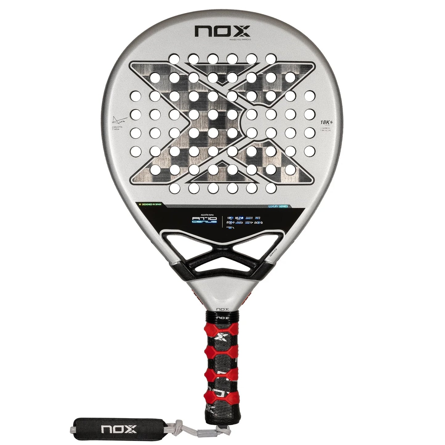 NOX AT10 LUXURY GENIUS 18K Alum 2024 by Augstin Tapia 2024 Padel Ütő