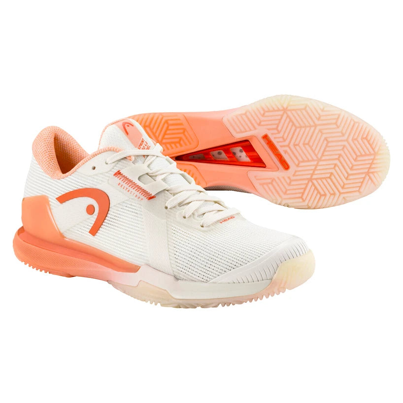 HEAD SPRINT PRO 4.0 Női Padel Cipő - Chalk White/Coral
