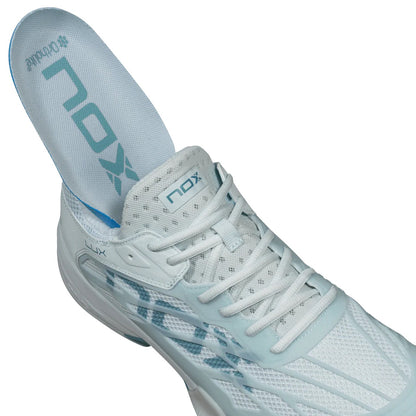 NOX AT10 LUX Padel Cipő - Morning Mist/Turquoise