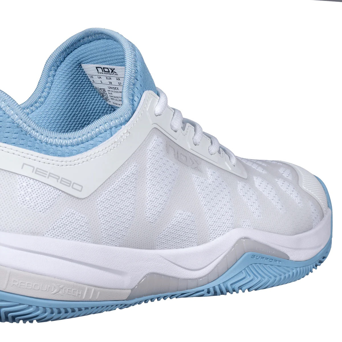 NOX NEBRO Padel Cipő - White/Dusk Blue