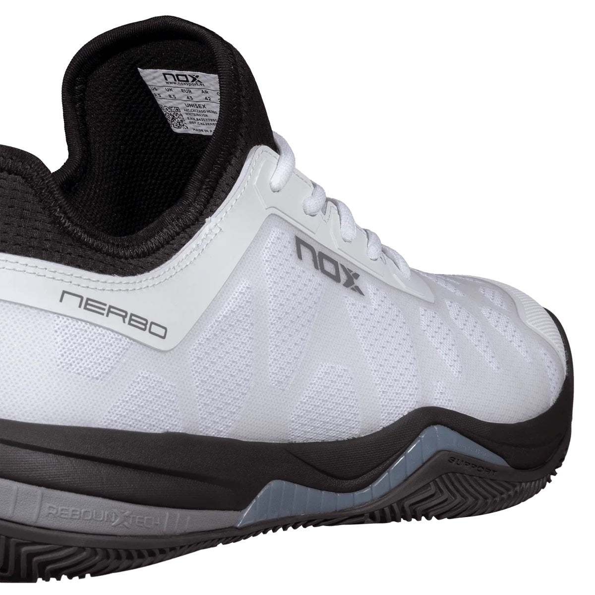 NOX NEBRO Padel Cipő - White/Raven - Padel 4 All