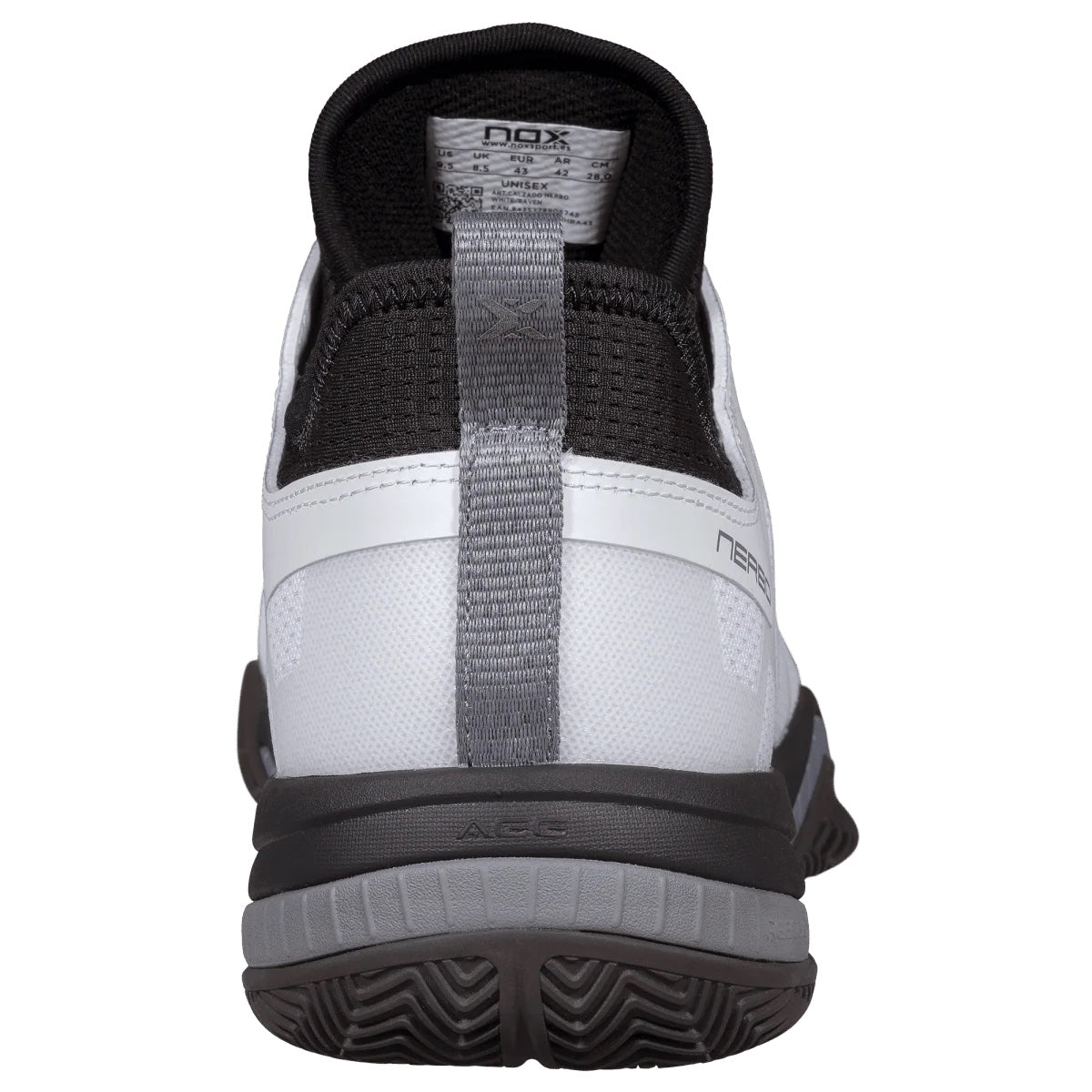 NOX NEBRO Padel Cipő - White/Raven - Padel 4 All