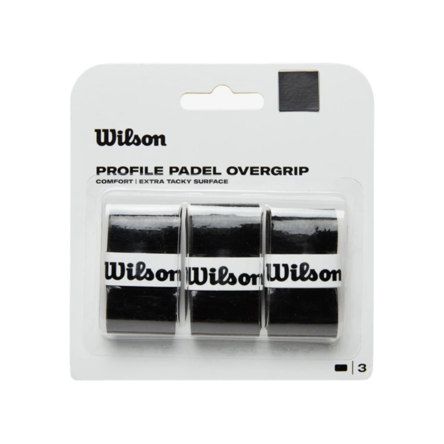 Wilson Padel OVERGRIP Sima Comfort Fekete 3db