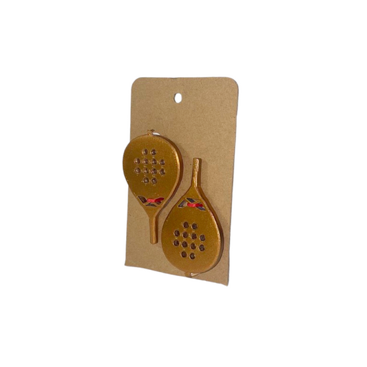 Padel Ütő Karácsonyfadísz - Arany/Bronz - 2db