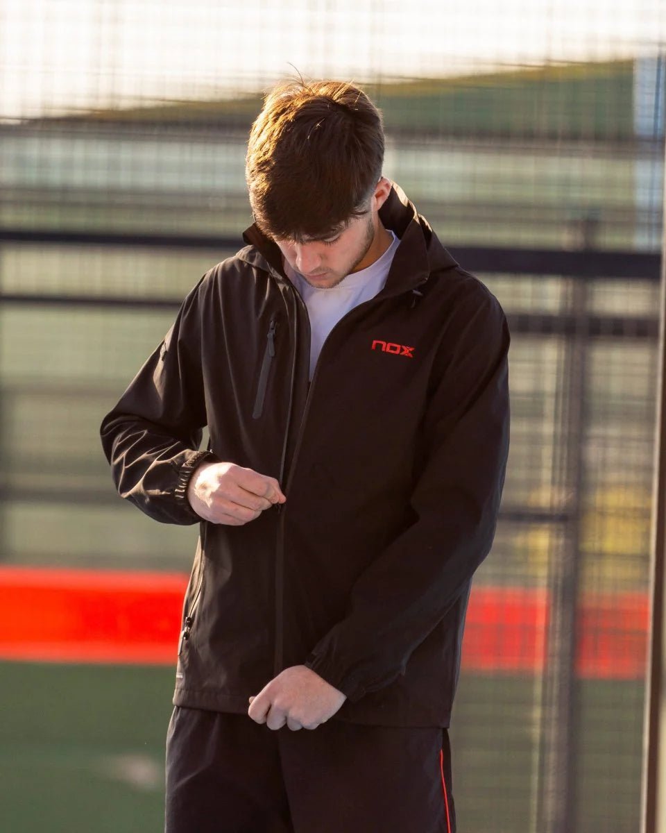 NOX TEAM Férfi Softshell Kabát - Fekete - Padel 4 All
