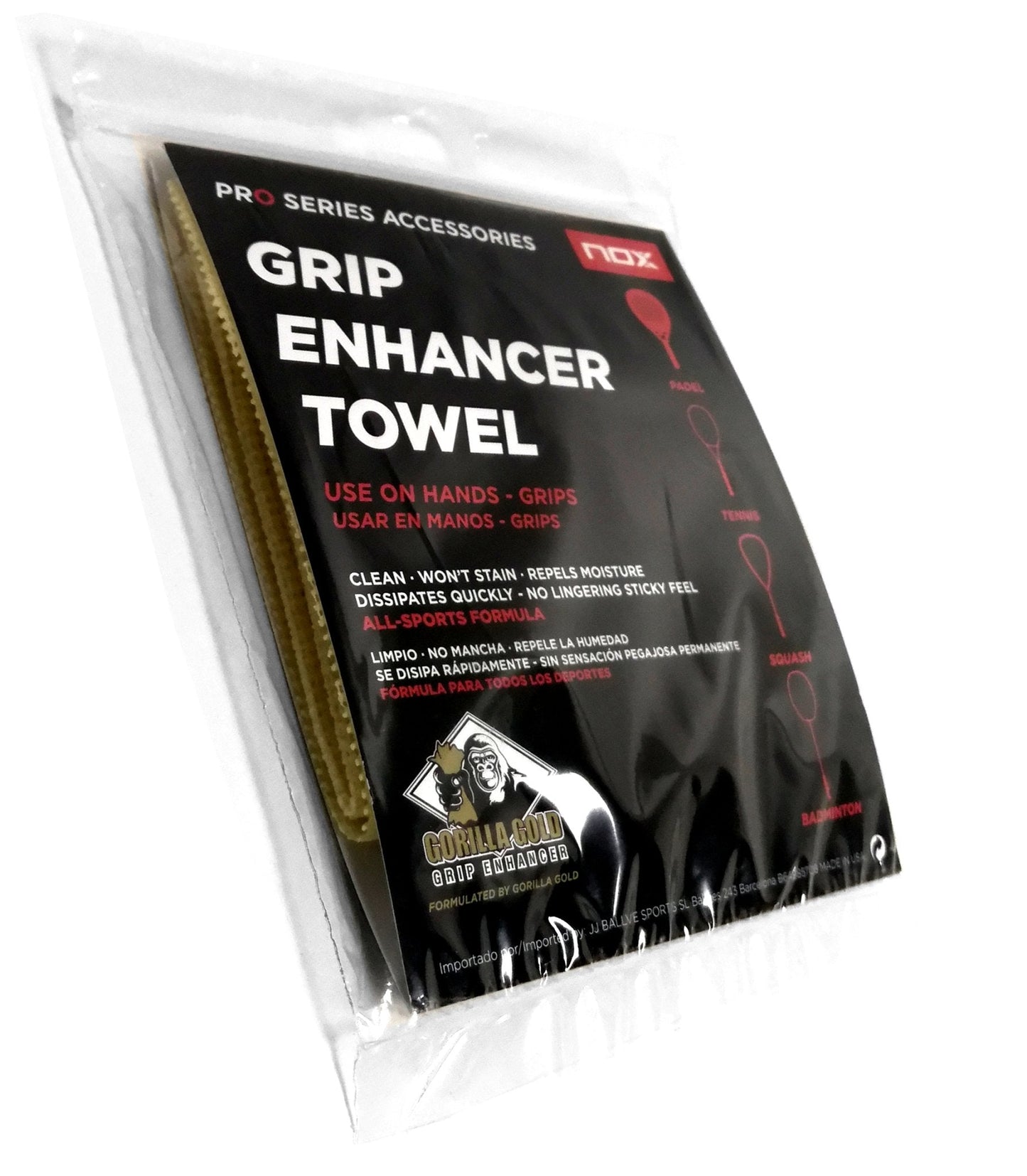 NOX | GORILLA TOWEL FOR RACKET SPORTS  BY NOX (DISPLAY OF 24 UNITS)